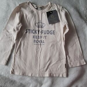Nwt-Sticky FudgeKids Long Sleeve Shirt Off White Or Cream Color